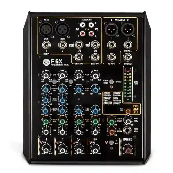 RCF F6X MIXER 6 CANALI CON EFFETTI DIGITALI