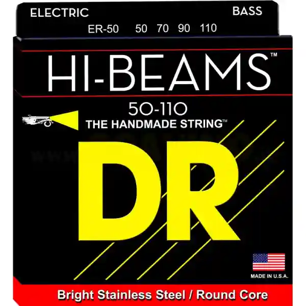 DR STRINGS ER-50 Hi-Beam Bass CORDE PER BASSO STAINLESS STEEL HEAVY - 050/110