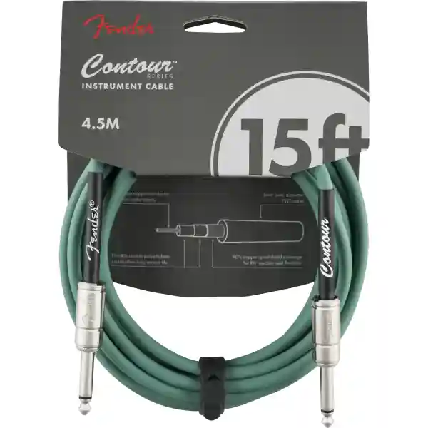 Fender Contour Instrument Cable Sherwood Green 15'