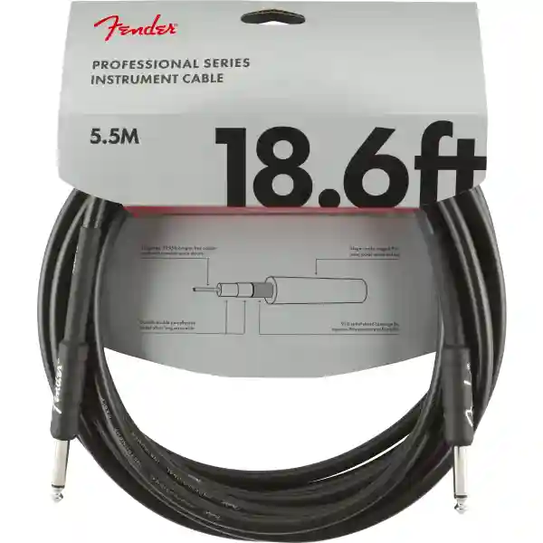 Fender Professional Series Instrument Cable Straight/Straight 5.5m Black