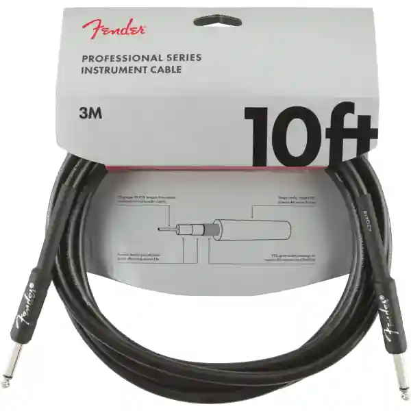 Fender Professional Series Instrument Cable Straight/Straight 3m Black
