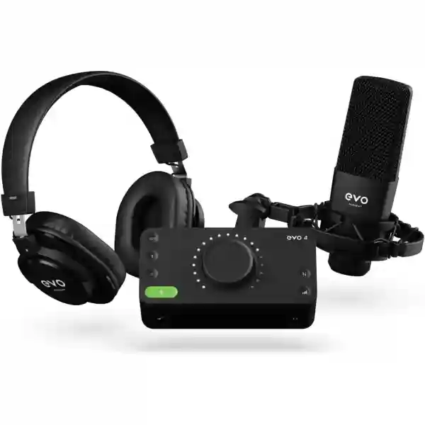 Audient Starter Recording Bundle EVO4SRB - Pacchetto Completo Per Registrazione Scheda Audio, Cuffie, Microfono