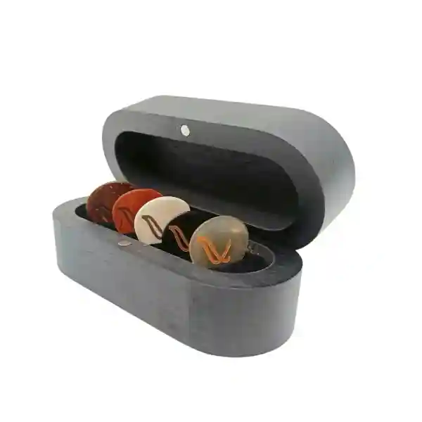 Wambooka 5 Sense Flat 1mm  Nativo Box - Set di 5 Plettri in Cofanetto in Legno