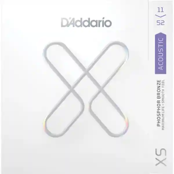 D'addario XSAPB1152 Phosphor Bronze 11-52 Custom Light - Corde Rivestite Per Chitarra Acustica
