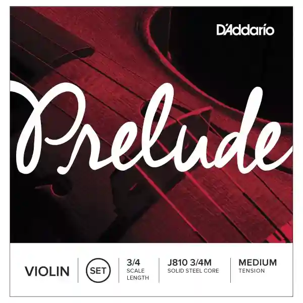 Daddario J810-4/4M Prelude Violin String Set 4/4 Scale Medium Tension - Muta Di Corde Per Violino 4/4