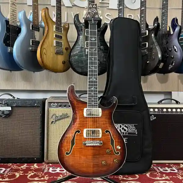 Prs Se Hollowbody II Piezo Orange Tiger Smokeburst - Chitarra Semiacustica Orange Tiger Smokeburst