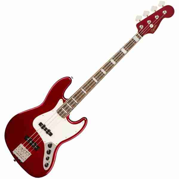 Fender Squier FSR Classic Vibe Active '70s Jazz Bass Laurel Fingerboard Parchment Pickguard Matching Headstock Candy Apple Red
