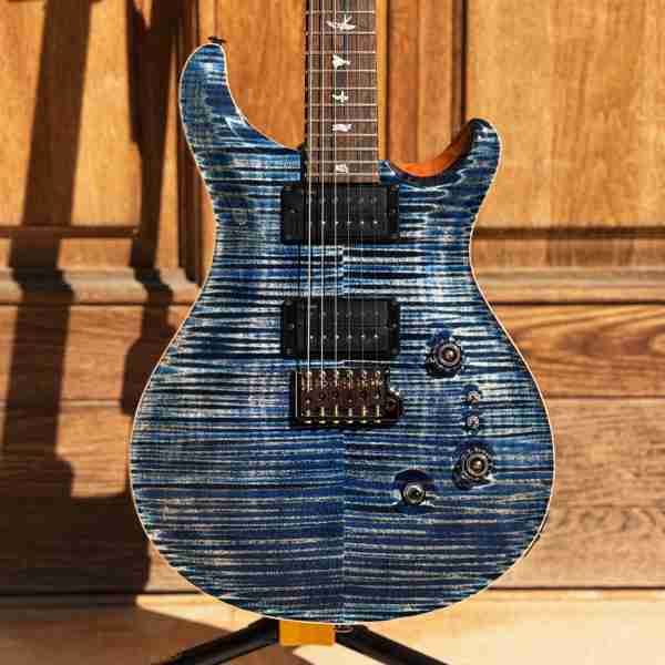 PRS Paul Reed Smith Custom 24-08 10 Top PS Indigo, DMO Pickups, Outline Birds, Stained Neck, 10-Top CORE Custom 24-08