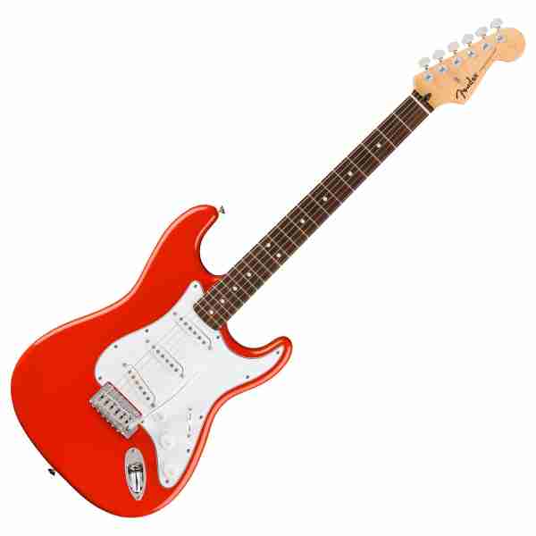 Fender Squier Standard Stratocaster Laurel Fingerboard White Pickguard Fiesta Red LTD - Chitarra Elettrica